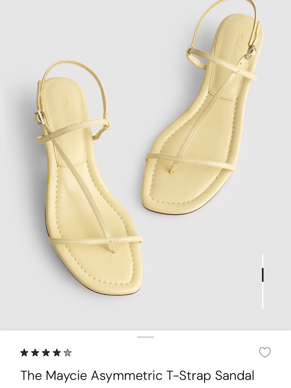 Madewell The Maycie Asymmetric T-Strap Sandal
